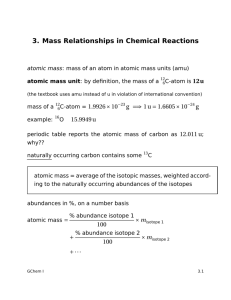 General Chemistry Chapter 3: 2006-06-07