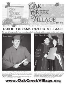 July 2012 - oak creek village