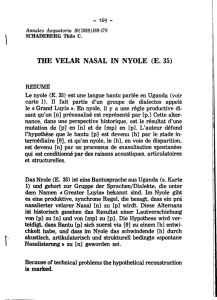 THE VELAR NASAL IN NYOLE (E. 35)