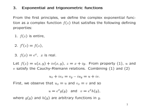 3. Exponential and trigonometric functions From the first principles