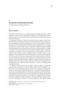 1 Introduction to Electrochemical Cells - Wiley-VCH