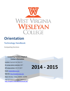 Orientation - West Virginia Wesleyan College