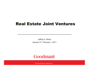 Real Estate Joint Ventures