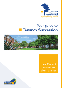 Tenancy Succession Leaflet - Sutton Housing Partnership