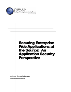 Securing Enterprise Web Applications at the Source