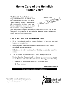 Home Care of the Heimlich Flutter Valve