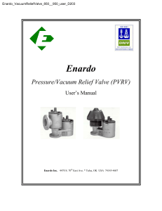 Enardo Pressure/Vacuum Relief Valve