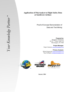 Application of PolyAnalyst to Flight Safety Data at Southwest Airlines