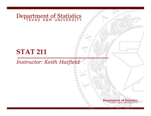 TOPIC 1 - Department of Statistics