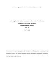UBC Social Ecological Economic Development Studies (SEEDS