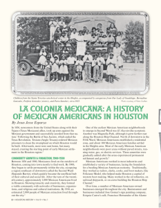La Colonia Mexicana: A History of Mexican Americans in Houston