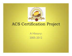 ACS Certification Project