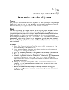 Force and Acceleration of Systems