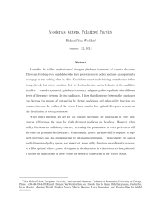 Moderate Voters, Polarized Parties