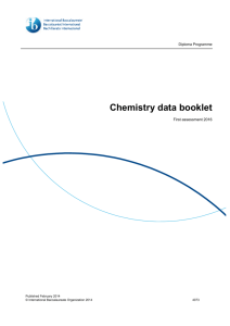 Chemistry data booklet