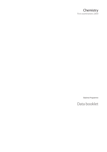 Data booklet - Savita Pall and Chemistry