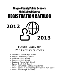 registration catalog - Wayne County Public Schools