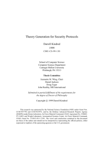 Theory Generation for Security Protocols