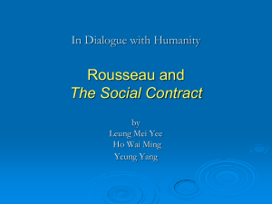 Rousseau and The Social Contract