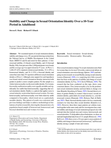 Stability and Change in Sexual Orientation Identity Over a