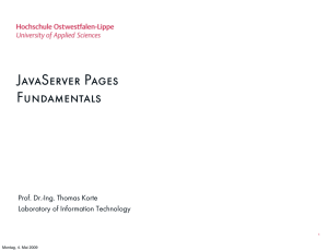 JavaServer Pages Fundamentals