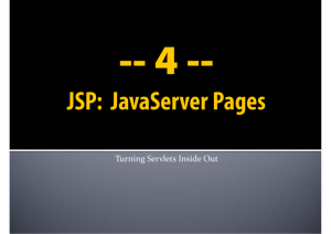 JSP: JavaServer Pages