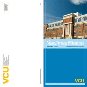 Power ofPersonal Philanthropy - VCU Office of Development and
