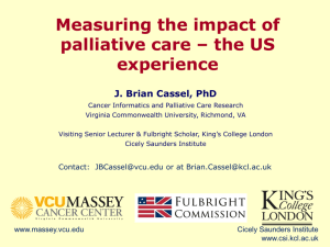 Measuring the impact of palliative care