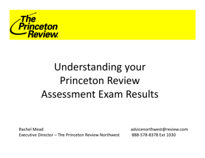 Understanding your Princeton Review Assessment Exam Results