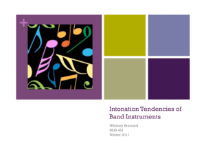 Intonation Tendencies of Band Instruments