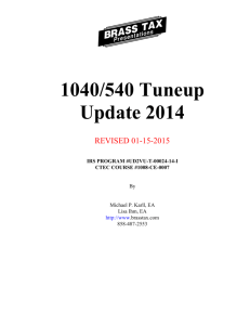 1040/540 Tuneup Update 2014