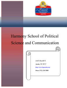Course Descriptions - Harmony School of Political Science
