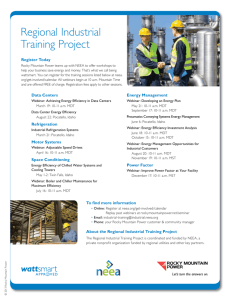 Regional Industrial Training Project