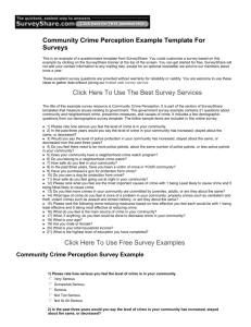 Click Here To Use Free Survey Examples Community Crime