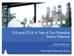 TLS and DTLS - Information Security Group