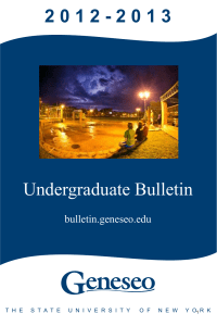 2 0 1 3 Undergraduate Bulletin
