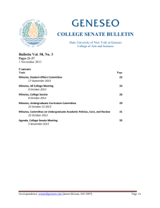 COLLEGE SENATE BULLETIN