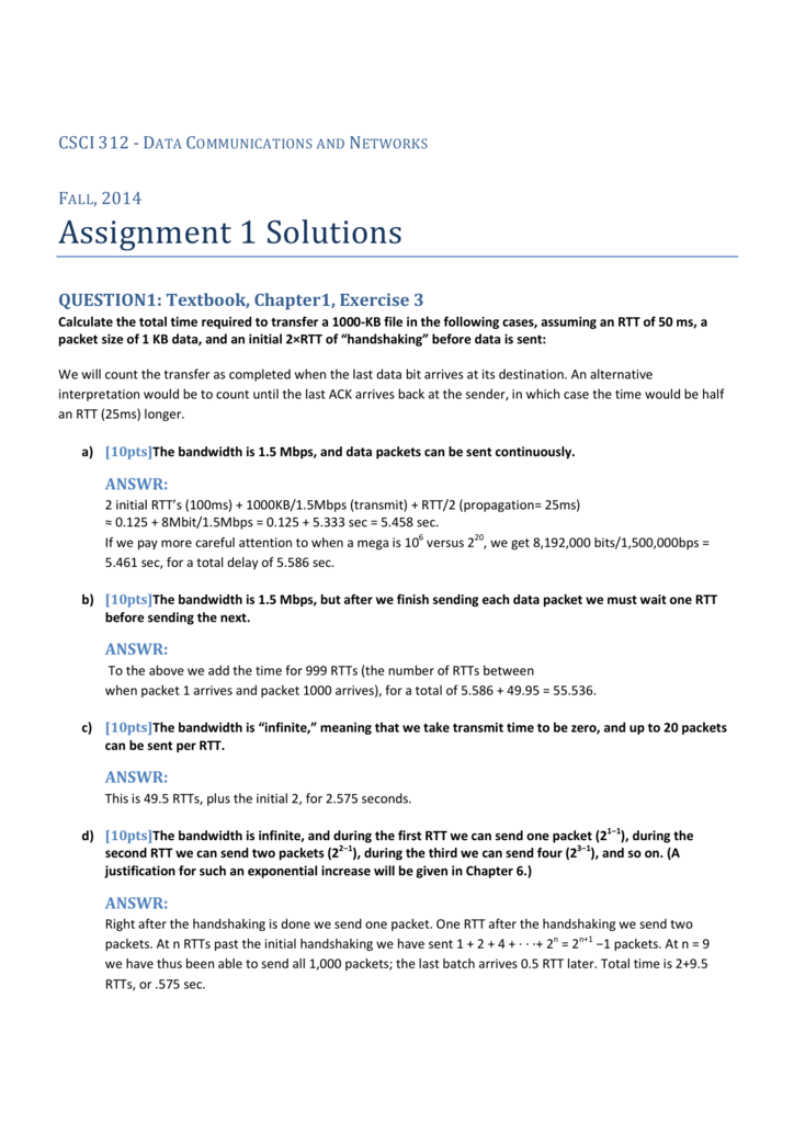 assignment solution assignment