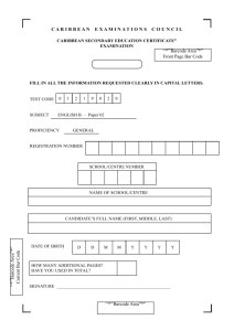 CARIBBEANEXAMINATIONS COUNCIL