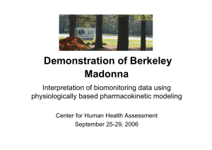 Demonstration of Berkeley Madonna
