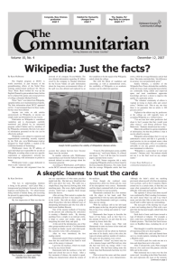 Wikipedia: Just the facts? - Delaware County Community College