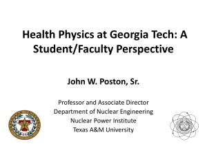 Georgia Tech Health Physics Program