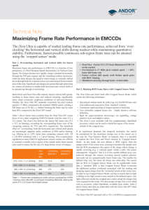 Technical Note Maximizing Frame Rate Performance in EMCCDs