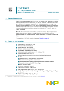 PCF8531 34 x 128 pixel matrix driver