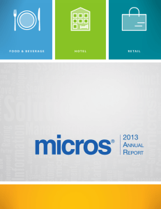 Micros' annual report