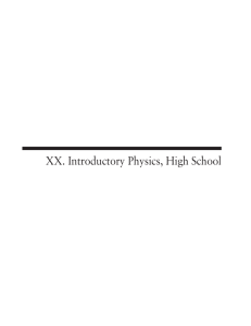 XX. Introductory Physics - Massachusetts Department of Education