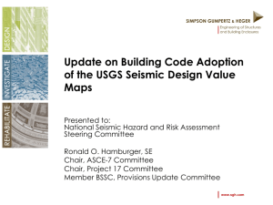 Adoption Process – Seismic Design Value Maps