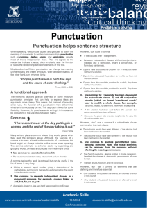 Punctuation - Student Services