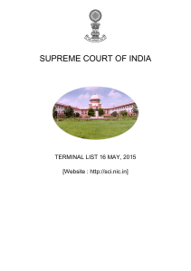 - 16-05-2015 - Supreme Court of India