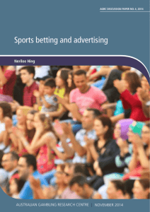 Sports betting and advertising Sports betting and advertising Sports